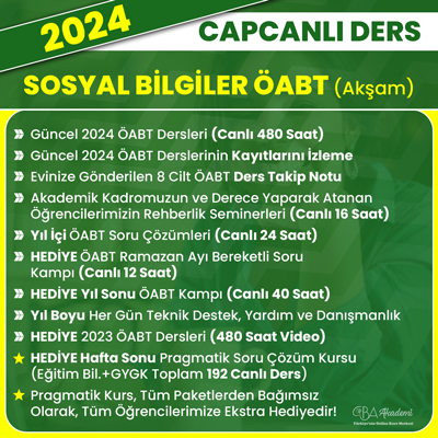 2024 SOSYAL BİLGİLER ÖABT (Akşam) CANLI DERS
