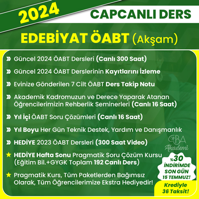 2024 EDEBİYAT ÖABT CANLI DERS (Akşam)