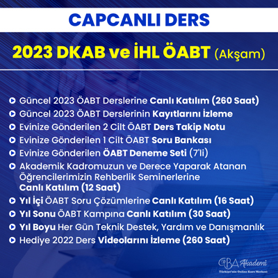 2023 DKAB + İHL ÖABT (Akşam) CANLI DERS