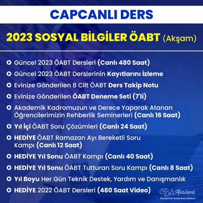 2023 SOSYAL BİLGİLER ÖABT (Akşam) CANLI DERS