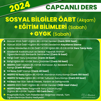 2024 SOSYAL BİLGİLER ÖABT (Akşam) + EĞİTİM BİL. + GYGK (Sabah 1. Grup) CANLI DERS