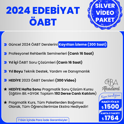 2024 EDEBİYAT ÖABT VİDEO DERS (SİLVER PAKET)