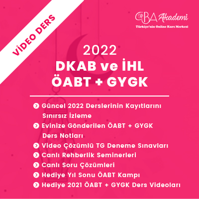 2022 DKAB İHL ÖABT + GYGK VİDEO DERS