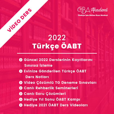 2022 Türkçe	ÖABT VİDEO DERS