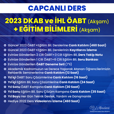 2023 DKAB + İHL ÖABT (Akşam) + EĞİTİM BİL. (Akşam) CANLI DERS