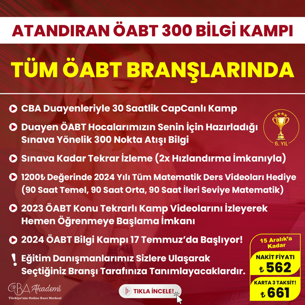 2024 ÖABT Atandıran 300 Bilgi Kampı