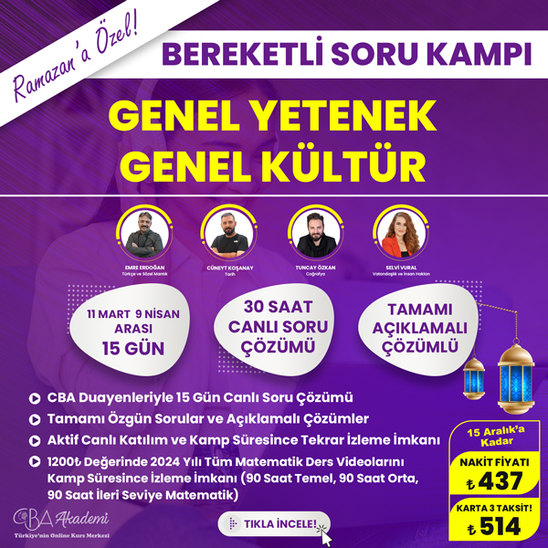 2024 KPSS GYGK Ramazan Soru Kampı