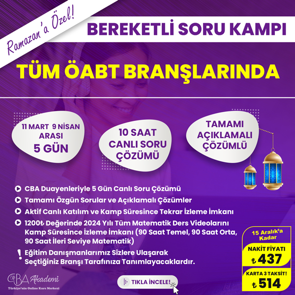 2024 ÖABT Ramazan Soru Kampı