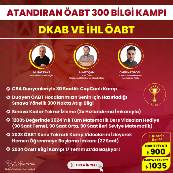 2024 DKAB - İHL ÖABT Atandıran 300 Bilgi Kampı