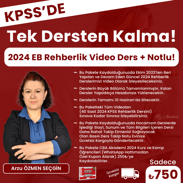 2024 KPSS REHBERLİK (VİDEO DERS + NOTLU)