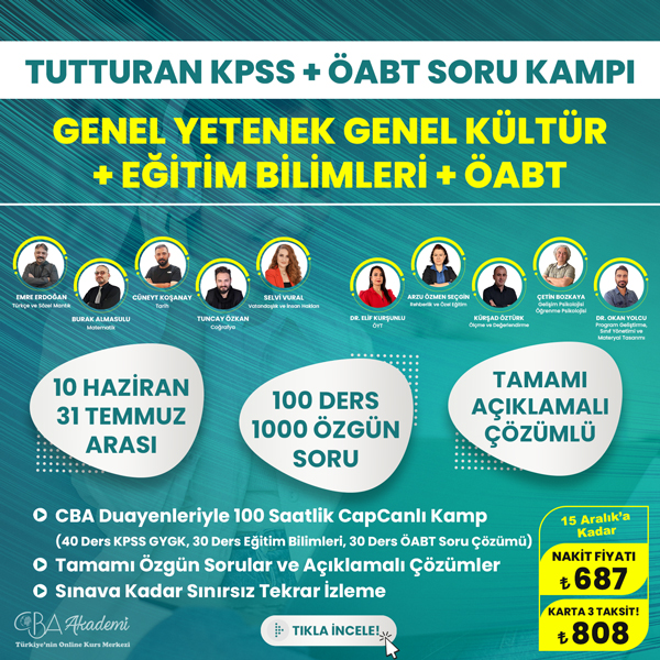 2024 KPSS GYGK, Eğitim Bilimleri ve ÖABT Tutturan Soru Kampı