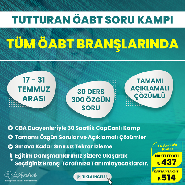 2024 ÖABT Tutturan Soru Kampı